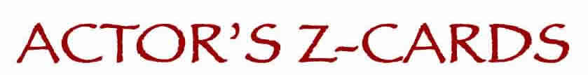 Actors Z Card - click to find out more
